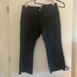 DL1961 x Marianna Hewitt Bridget Cropped High Rise Instasculpt Bootcut Coated